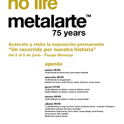 Agenda of the 75th anniversary of metalarte